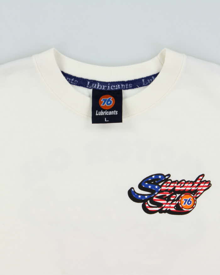 Vintage Y2K 00s 76 Lubricants Racing Motor Oil Crewneck Long Sleeve T-Shirt - L