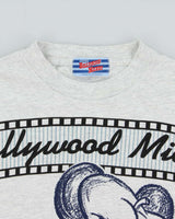 Vintage 1990s Disney 'Gems' Hollywood Mickey Marl Grey Single Stitch Crewneck T-Shirt - L