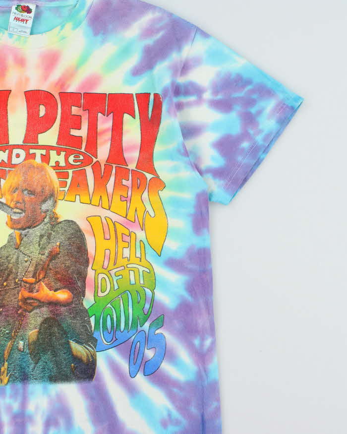 Vintage 2005 Tom Petty &amp; The Heartbreakers Souled Out USA Tour Tie-Dye Heavyweight Crewneck T-Shirt - L