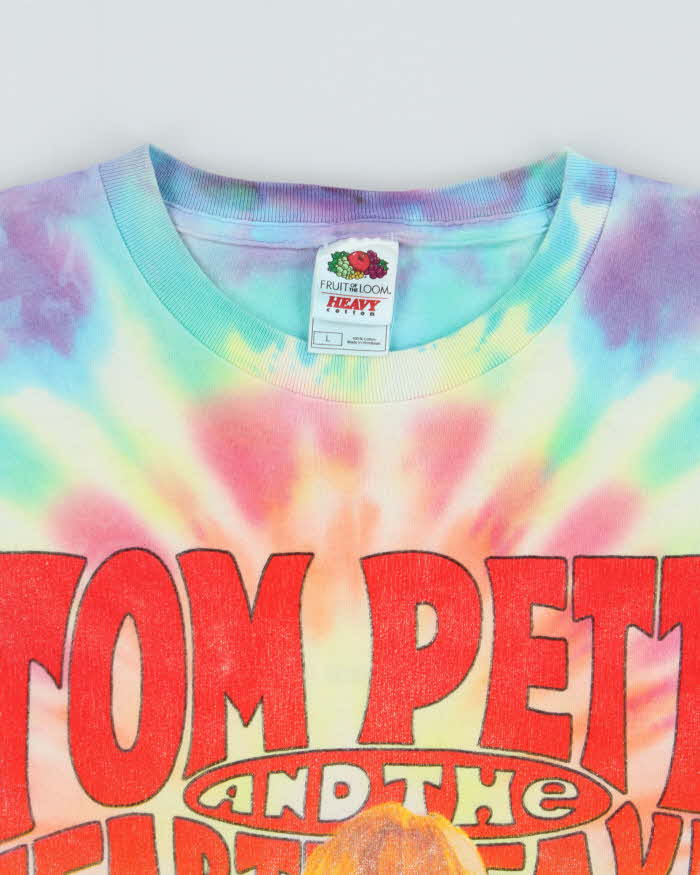 Vintage 2005 Tom Petty &amp; The Heartbreakers Souled Out USA Tour Tie-Dye Heavyweight Crewneck T-Shirt - L