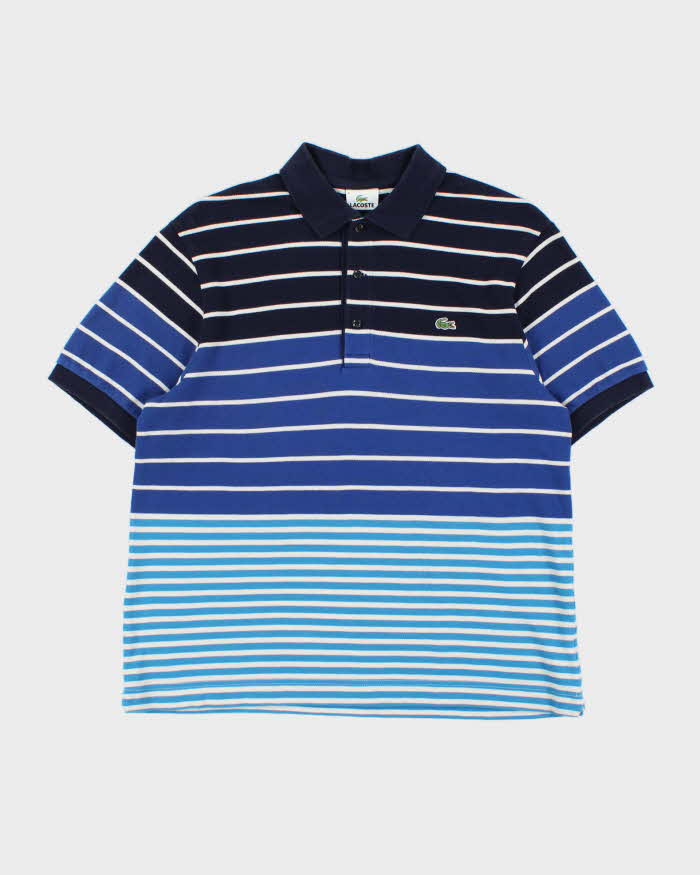 Vintage Y2K 00s Lacoste Classic Croc Striped Short Sleeve Polo Shirt - L