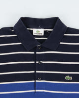 Vintage Y2K 00s Lacoste Classic Croc Striped Short Sleeve Polo Shirt - L