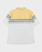 Vintage Y2K 00s Adidas Striped Embroidered Short Sleeve Polo Shirt - L