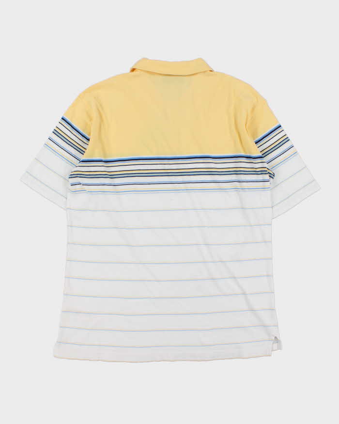 Vintage Y2K 00s Adidas Striped Embroidered Short Sleeve Polo Shirt - L