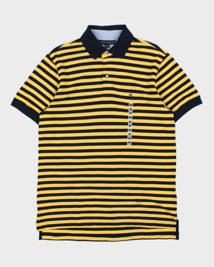DSWT Vintage Y2K 00s Tommy Hilfiger Classic Striped Short Sleeve Polo Shirt - M