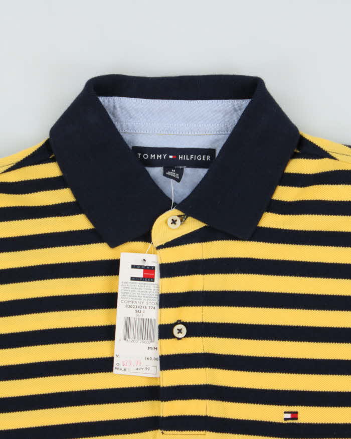 DSWT Vintage Y2K 00s Tommy Hilfiger Classic Striped Short Sleeve Polo Shirt - M