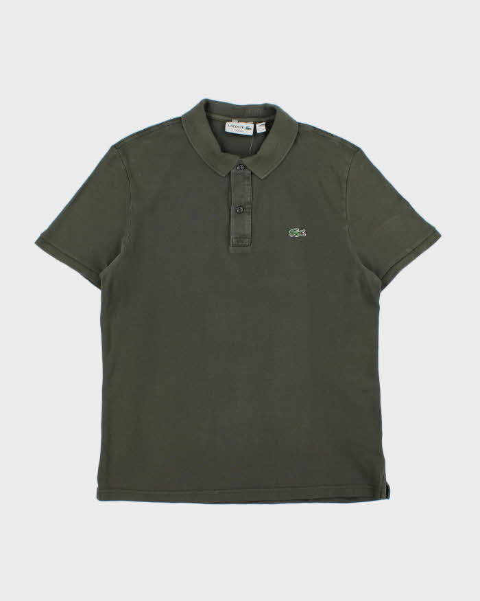 Vintage Lacoste Khaki Classic Croc Slim Fit Short Sleeve Polo Shirt - L