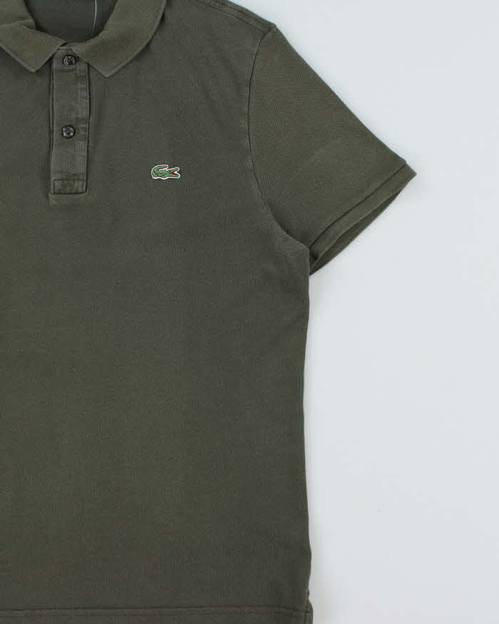 Vintage Lacoste Khaki Classic Croc Slim Fit Short Sleeve Polo Shirt - L
