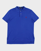 Vintage Polo Ralph Lauren Cobalt Prima Soft Touch Short Sleeve Polo Shirt - L
