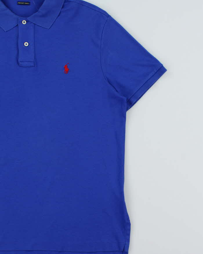 Vintage Polo Ralph Lauren Cobalt Prima Soft Touch Short Sleeve Polo Shirt - L