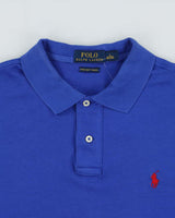 Vintage Polo Ralph Lauren Cobalt Prima Soft Touch Short Sleeve Polo Shirt - L