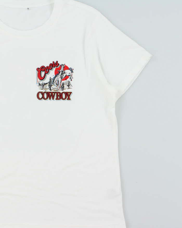 Vintage 00s Coors Cowboy Graphic Crewneck T-Shirt - L