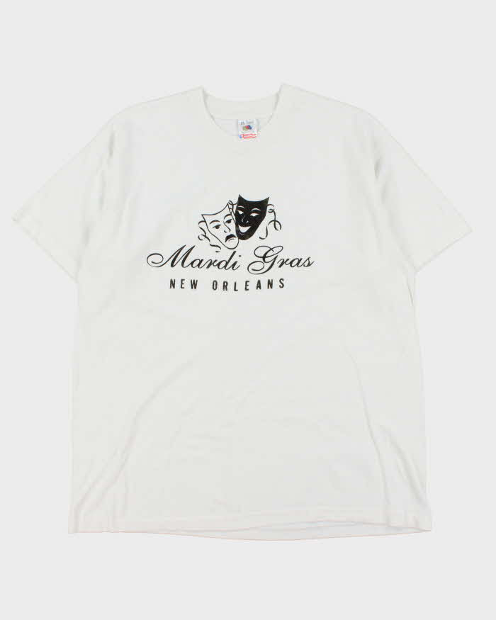 Vintage 1990s Mardi Gras New Orleans Single Stitch Made In USA Crewneck T-Shirt - XL