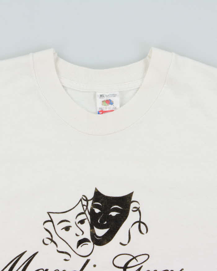 Vintage 1990s Mardi Gras New Orleans Single Stitch Made In USA Crewneck T-Shirt - XL