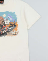 Vintage 2000 Harley Davidson x Looney Toons Hanes Beefy Made In USA Distressed Crewneck T-Shirt - L