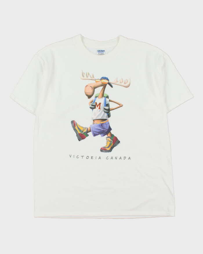 Vintage 1998 Victoria Canada Gildan Ultra Heavyweight Crewneck T-Shirt - XL