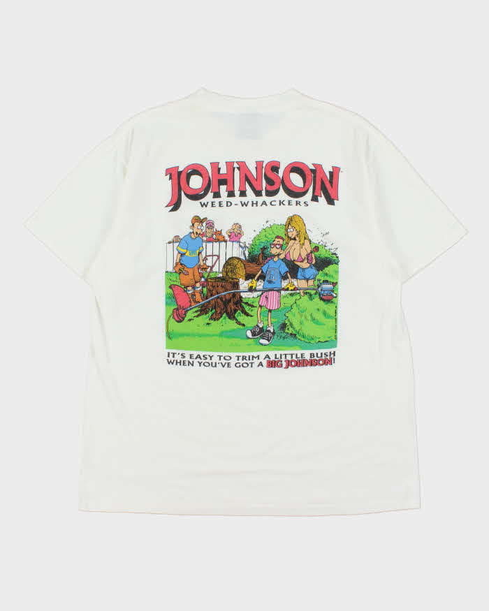 Vintage 1990s Big Johnson By Oneita Hawaii Weed-Whackers Single Stitch Made In USA Heavyweight Crewneck T-Shirt - L