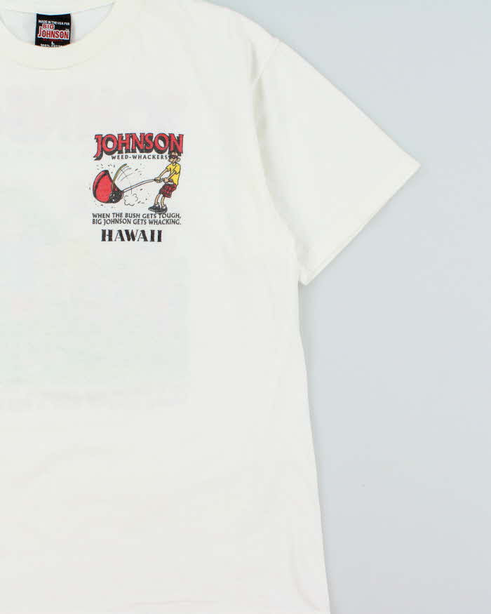 Vintage 1990s Big Johnson By Oneita Hawaii Weed-Whackers Single Stitch Made In USA Heavyweight Crewneck T-Shirt - L