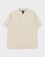 Vintage 1990s Hugo Boss Golf Tattersall Short Sleeve Polo Shirt - M