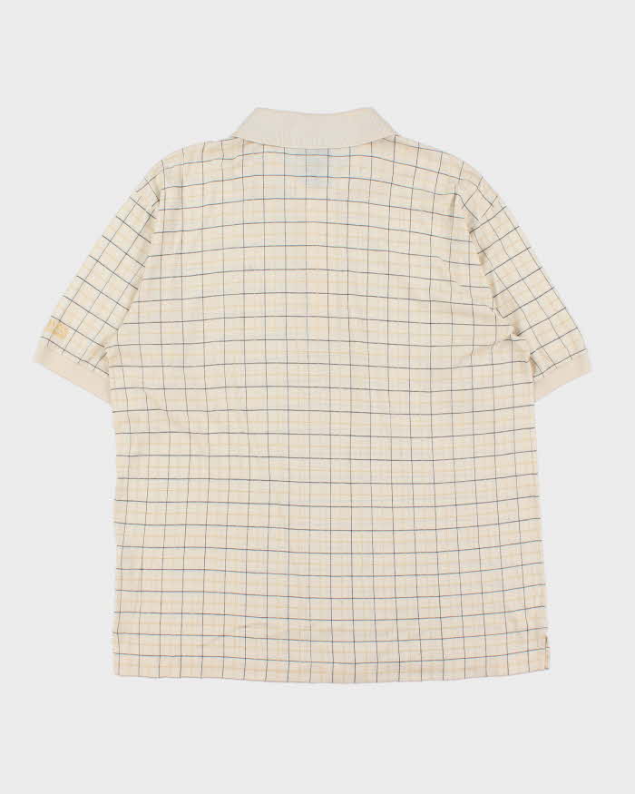 Vintage 1990s Hugo Boss Golf Tattersall Short Sleeve Polo Shirt - M