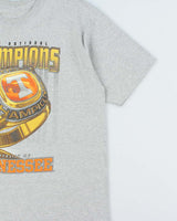 Vintage 1999 Pro Player University Of Tennesse National Champions Marl Grey Heavyweight Crewneck T-Shirt - XL