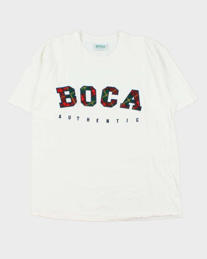 Vintage 1990s Boca Authentic Tartan Heavyweight Single Stitch Crewneck T-Shirt - XL