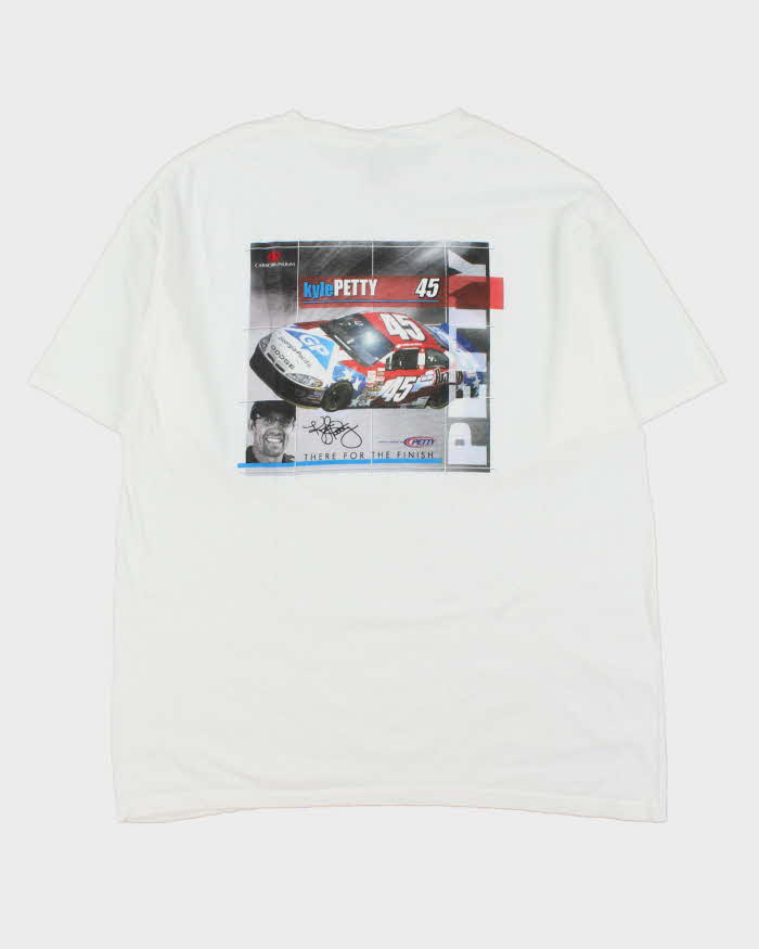 Vintage Y2K 00s Carborundum Racing Kyle Petty Nascar Heavyweight Crewneck T-Shirt - XL