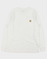 Vintage Carhartt Original Fit Long Sleeve Pocket T-shirt - M