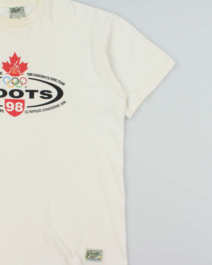 Vintage 1998 Roots Canadian Olympic Team Heavyweight Single Stitch Crewneck T-Shirt - XL