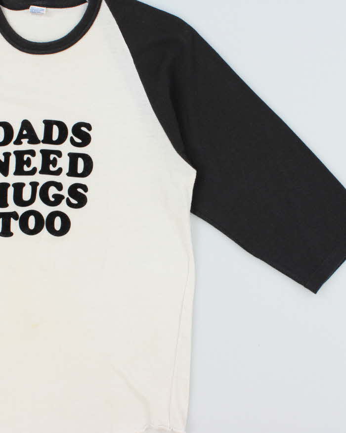 Vintage 1980s Fairline Made In Canada Single Stitch Parody Felt Graphic Raglan Baseball T-Shirt - XL