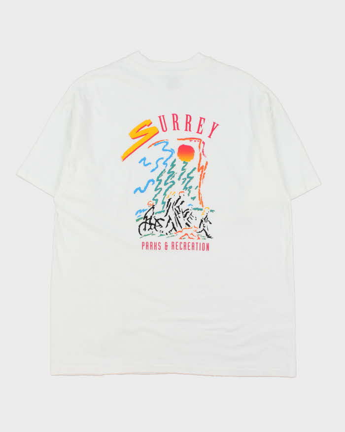 Vintage 1990s Hanes Beefy Surrey Parks And Recreation Single Stitch Made In USA T-shirt - XL