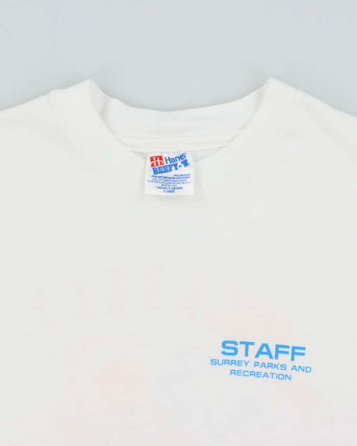 Vintage 1990s Hanes Beefy Surrey Parks And Recreation Single Stitch Made In USA T-shirt - XL