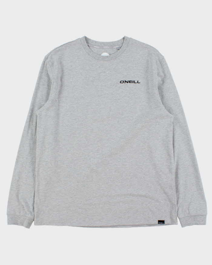 Vintage O'Neill Embroidered Marl Grey Long Sleeve T-Shirt - L