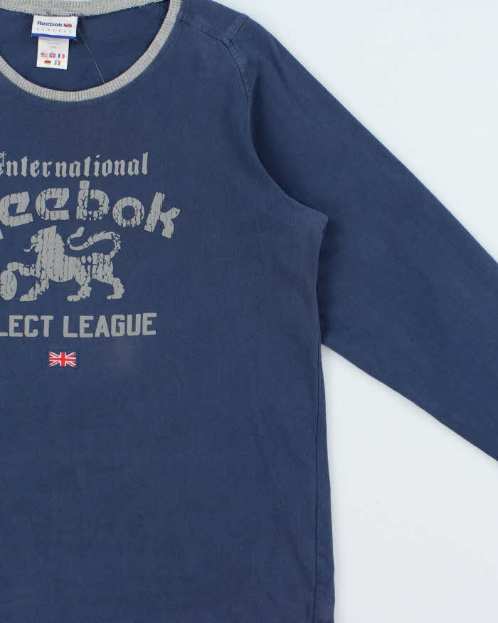 Vintage Y2K 00s Reebok Classic International GB Long Sleeve T-Shirt - M
