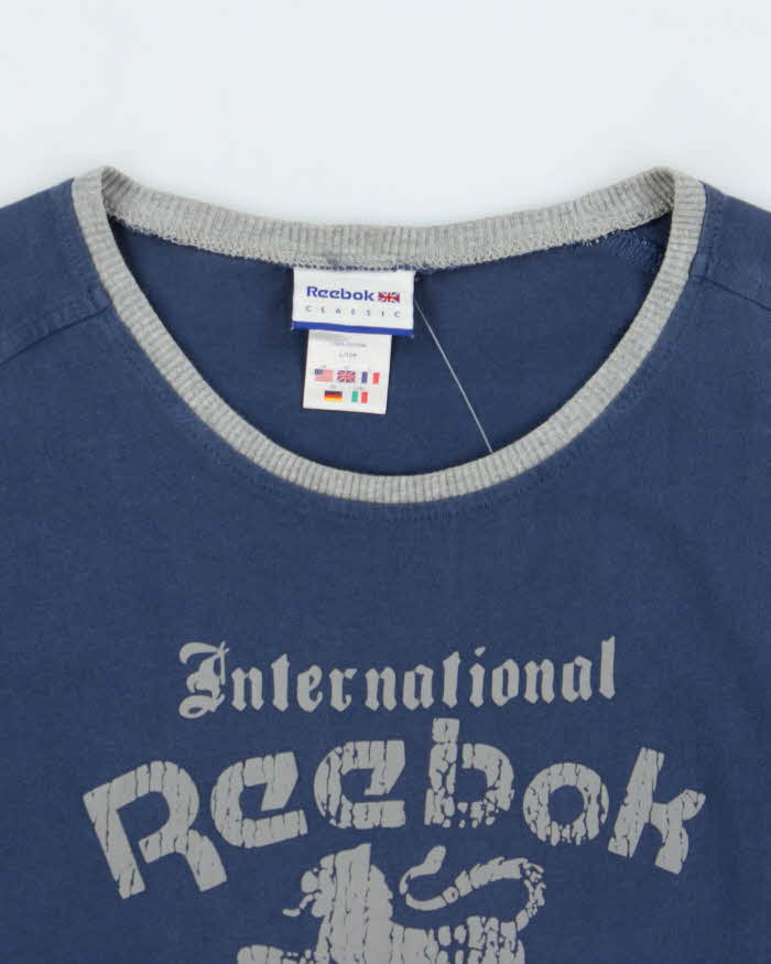 Vintage Y2K 00s Reebok Classic International GB Long Sleeve T-Shirt - M