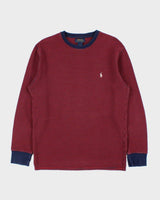 Vintage Polo Ralph Lauren Striped Long Sleeve Waffle T-Shirt - L