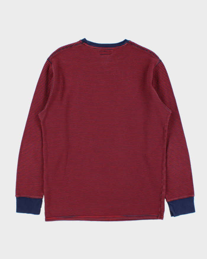 Vintage Polo Ralph Lauren Striped Long Sleeve Waffle T-Shirt - L