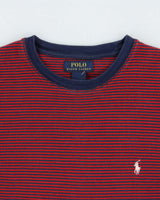 Vintage Polo Ralph Lauren Striped Long Sleeve Waffle T-Shirt - L