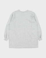 Vintage 1993 Levi's Grey Marl Big Logo Long Sleeve T-Shirt - L