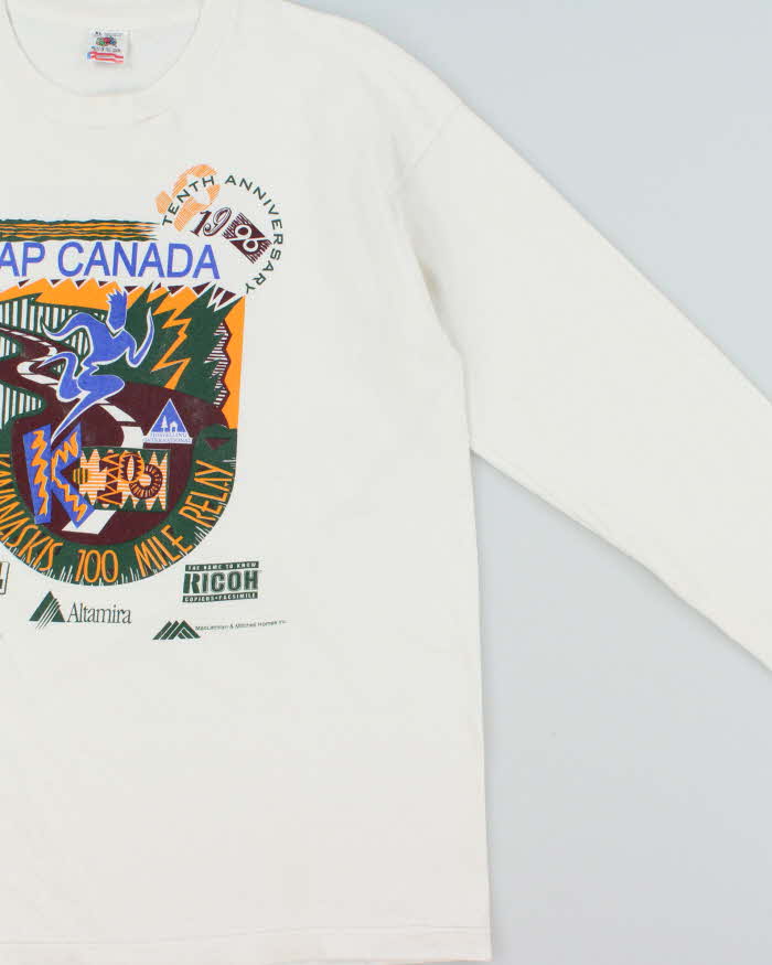 Vintage 1996 SAP Kananaskis 100 Mile Relay Single Stitch Made In USA Long Sleeve T-Shirt - XL