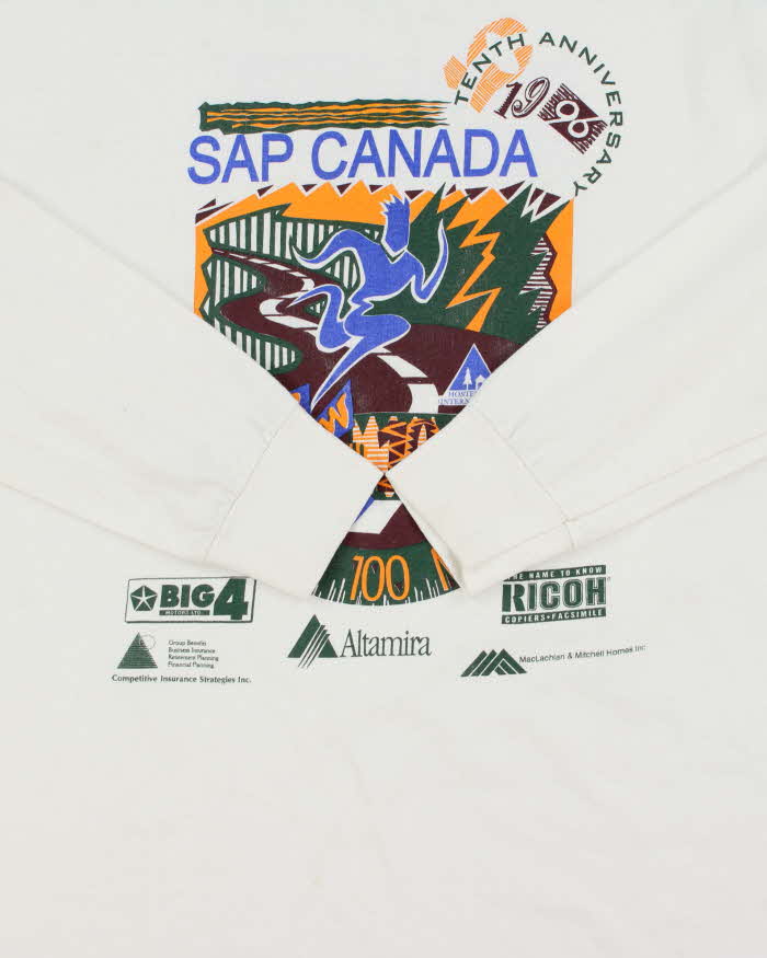 Vintage 1996 SAP Kananaskis 100 Mile Relay Single Stitch Made In USA Long Sleeve T-Shirt - XL