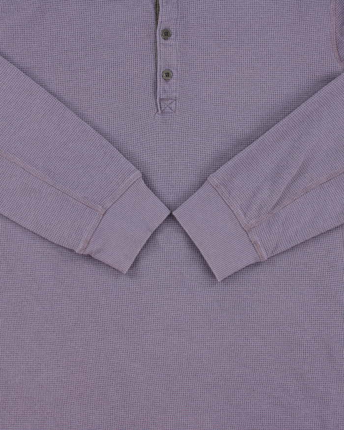 Vintage Eddie Bauer Heavyweight Lavender Long Sleeve Waffle T-Shirt - XL