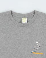 Vintage Y2K 00s Powell Peralta Rollerbones Marl Grey Long Sleeve T-Shirt - L