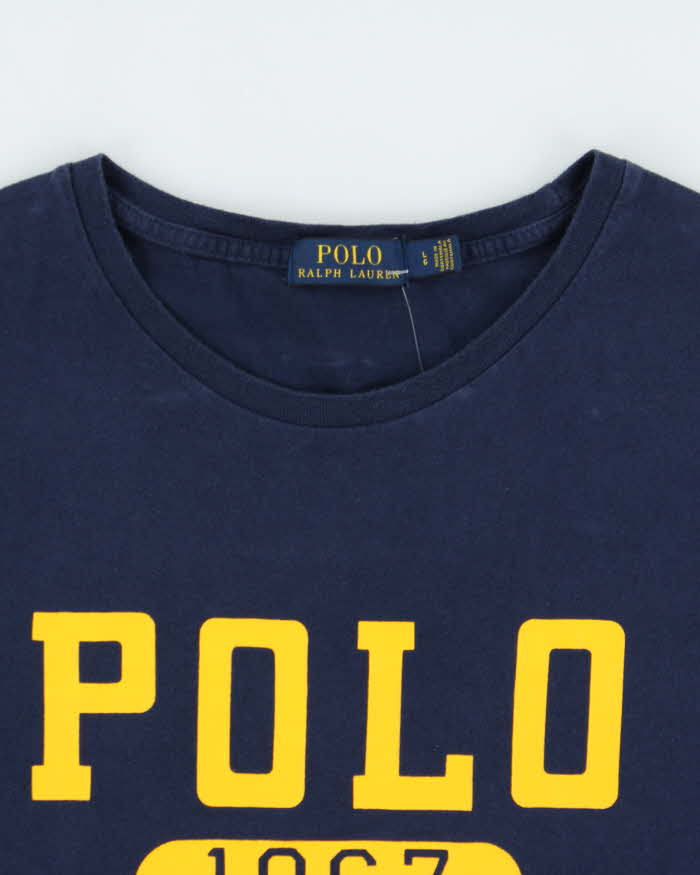 Vintage Polo Ralph Lauren Athl. Dept. Navy Crewneck T-Shirt - L