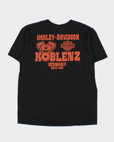 Vintage Harley Davidson Koblenz Germany Graphic Crewneck T-Shirt - XL