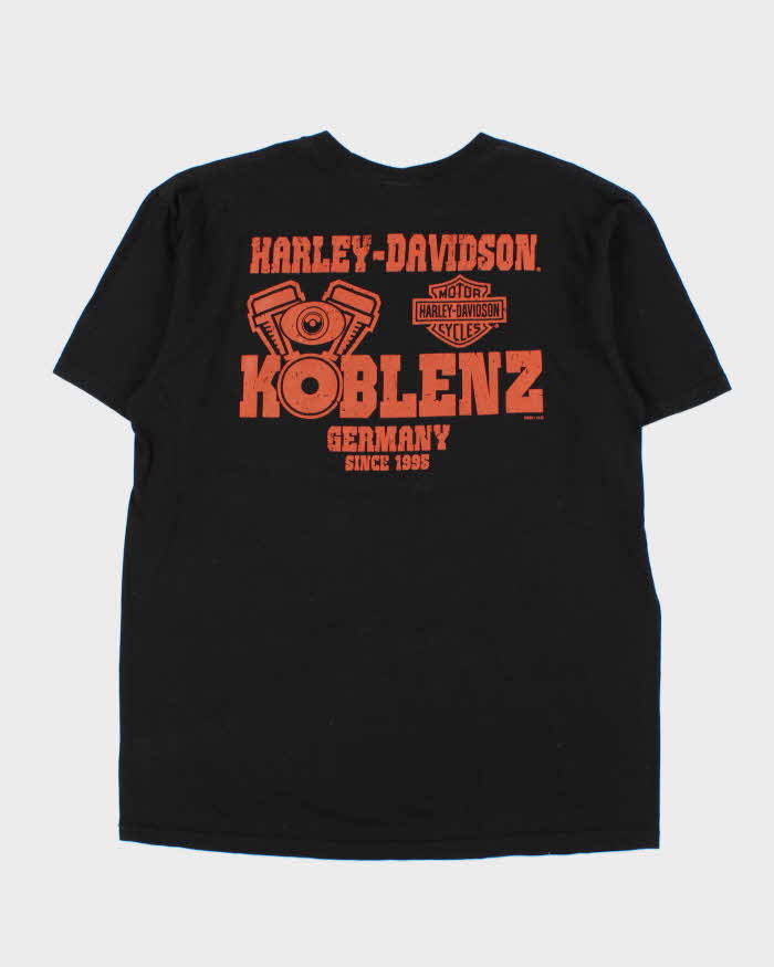 Vintage Harley Davidson Koblenz Germany Graphic Crewneck T-Shirt - XL