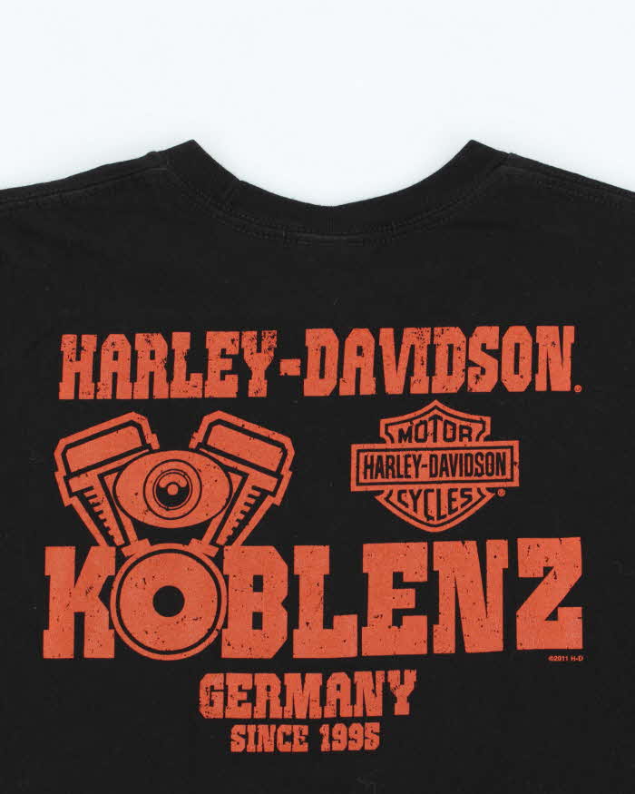 Vintage Harley Davidson Koblenz Germany Graphic Crewneck T-Shirt - XL