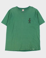 Vintage 1990s Quiksilver Made In USA Distressed Single Stitch Crewneck T-Shirt - XL