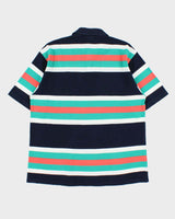 Vintage Y2K 00s Lacoste Japan Classic Croc Striped Short Sleeve Polo Shirt - L