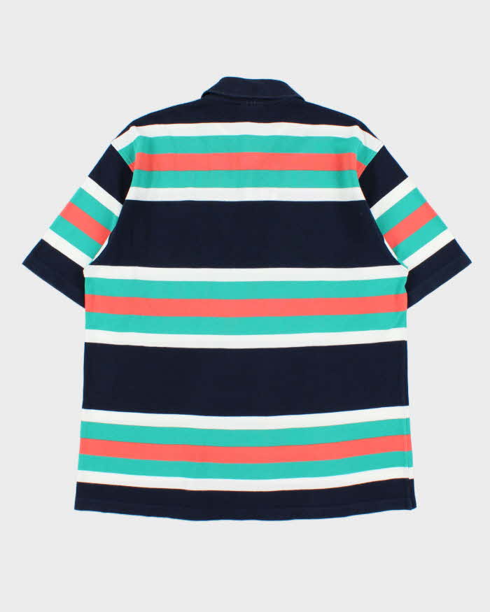 Vintage Y2K 00s Lacoste Japan Classic Croc Striped Short Sleeve Polo Shirt - L
